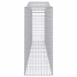 vidaXL Arched Gabion Basket Stone Basket Gabion Retaining Wall Galvanised Iron - 400 x 50 x 120/140 cm/8 pcs - Additional view 4