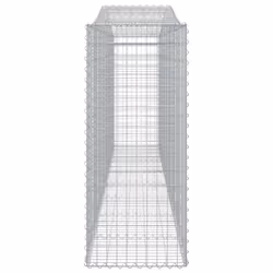 vidaXL Arched Gabion Basket Stone Basket Gabion Retaining Wall Galvanised Iron - 400 x 50 x 120/140 cm/ 10 pcs - Additional view 4