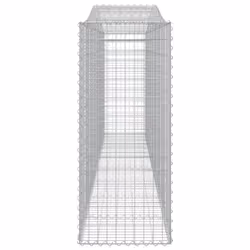 vidaXL Arched Gabion Basket Stone Basket Gabion Retaining Wall Galvanised Iron - 400 x 50 x 120/140 cm/ 20 pcs - Additional view 4