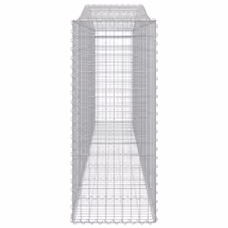 vidaXL Arched Gabion Basket Stone Basket Gabion Retaining Wall Galvanised Iron - 25 pcs, 400 x 50 x 120/140 cm - Additional view 4