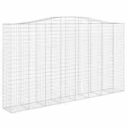 vidaXL Arched Gabion Baskets 8 pcs 400x50x220/240 cm Galvanised Iron - Additional view 2