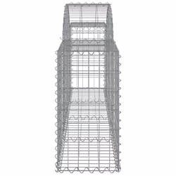 vidaXL Arched Gabion Basket Stone Basket Gabion Retaining Wall Galvanised Iron - 200 x 30 x 60/80 cm/ 13 pcs - Additional view 4