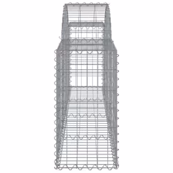 vidaXL Arched Gabion Basket Stone Basket Gabion Retaining Wall Galvanised Iron - 200 x 30 x 60/80 cm/ 50 pcs - Additional view 4