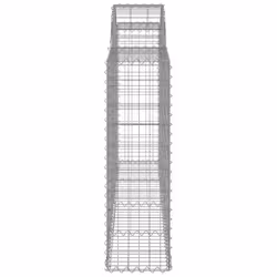 vidaXL Arched Gabion Basket Stone Basket Gabion Retaining Wall Galvanised Iron - 200 x 30 x 100/120 cm/ 2 pcs - Additional view 4