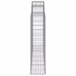 vidaXL Arched Gabion Basket Stone Basket Gabion Retaining Wall Galvanised Iron - 200 x 30 x 120/140 cm/ 8 pcs - Additional view 4