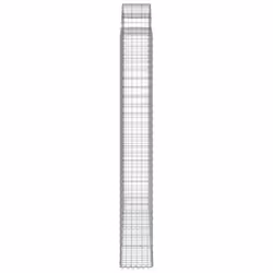 vidaXL Arched Gabion Basket Stone Basket Gabion Retaining Wall Galvanised Iron - 200 x 30 x 220/240 cm/ 2 pcs - Additional view 4
