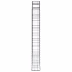 vidaXL Arched Gabion Basket Stone Basket Gabion Retaining Wall Galvanised Iron - 200 x 30 x 220/240 cm/ 4 pcs - Additional view 4