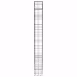 vidaXL Arched Gabion Basket Stone Basket Gabion Retaining Wall Galvanised Iron - 200 x 30 x 220/240 cm/ 6 pcs - Additional view 4