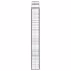 vidaXL Arched Gabion Basket Stone Basket Gabion Retaining Wall Galvanised Iron - 200 x 30 x 220/240 cm/ 7 pcs - Additional view 4