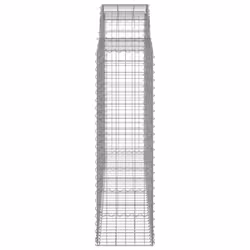 vidaXL Arched Gabion Basket Stone Basket Gabion Retaining Wall Galvanised Iron - 200 x 50 x 140/160 cm/ 5 pcs - Additional view 4