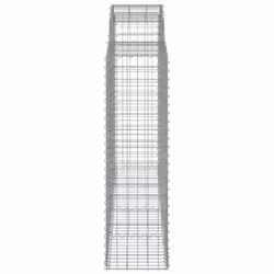 vidaXL Arched Gabion Basket Stone Basket Gabion Retaining Wall Galvanised Iron - 200 x 50 x 140/160 cm/ 25 pcs - Additional view 4