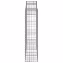vidaXL Arched Gabion Basket Stone Basket Gabion Retaining Wall Galvanised Iron - 200 x 50 x 160/180 cm/ 5 pcs - Additional view 4