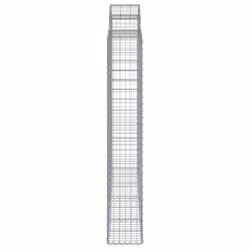 vidaXL Arched Gabion Basket Stone Basket Gabion Retaining Wall Galvanised Iron - 200 x 50 x 180/200 cm/2 pcs - Additional view 4