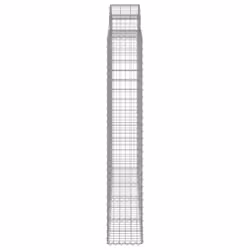 vidaXL Arched Gabion Basket Stone Basket Gabion Retaining Wall Galvanised Iron - 200 x 50 x 180/200 cm/3 pcs - Additional view 4