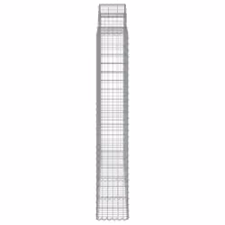 vidaXL Arched Gabion Basket Stone Basket Gabion Retaining Wall Galvanised Iron - 200 x 50 x 180/200 cm/6 pcs - Additional view 4