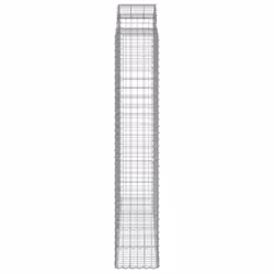 vidaXL Arched Gabion Basket Stone Basket Gabion Retaining Wall Galvanised Iron - 200 x 50 x 220/240 cm/3 pcs - Additional view 4