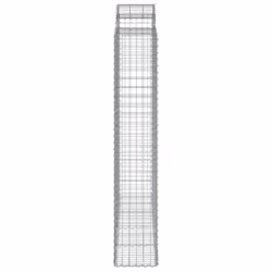 vidaXL Arched Gabion Basket Stone Basket Gabion Retaining Wall Galvanised Iron - 200 x 50 x 220/240 cm/6 pcs - Additional view 4