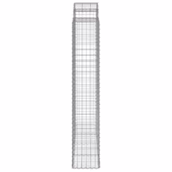 vidaXL Arched Gabion Basket Stone Basket Gabion Retaining Wall Galvanised Iron - 200 x 50 x 220/240 cm/ 8 pcs - Additional view 4