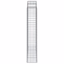 vidaXL Arched Gabion Basket Stone Basket Gabion Retaining Wall Galvanised Iron - 200 x 50 x 220/240 cm/ 11 pcs - Additional view 4