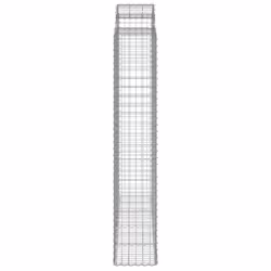 vidaXL Arched Gabion Basket Stone Basket Gabion Retaining Wall Galvanised Iron - 200 x 50 x 220/240 cm/ 12 pcs - Additional view 4