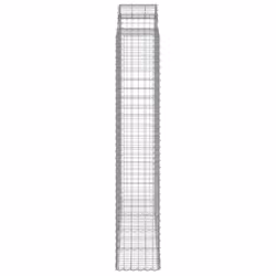vidaXL Arched Gabion Basket Stone Basket Gabion Retaining Wall Galvanised Iron - 200 x 50 x 220/240 cm/ 13 pcs - Additional view 4