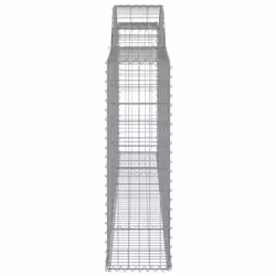 vidaXL Arched Gabion Basket Stone Basket Gabion Retaining Wall Galvanised Iron - 300 x 30 x 100/120 cm/ 3 pcs - Additional view 4