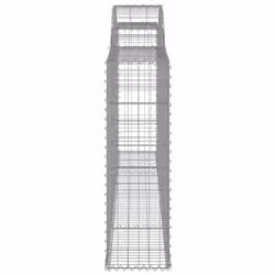 vidaXL Arched Gabion Basket Stone Basket Gabion Retaining Wall Galvanised Iron - 300 x 30 x 100/120 cm/ 6 pcs - Additional view 4