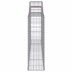 vidaXL Arched Gabion Basket Stone Basket Gabion Retaining Wall Galvanised Iron - 300 x 30 x 100/120 cm/25 pcs - Additional view 4