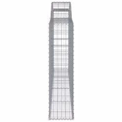 vidaXL Arched Gabion Basket Stone Basket Gabion Retaining Wall Galvanised Iron - 300 x 30 x 120/140 cm/ 2 pcs - Additional view 4