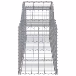 vidaXL Arched Gabion Basket Stone Basket Gabion Retaining Wall Galvanised Iron - 300 x 50 x 60/80 cm/25 pcs - Additional view 4