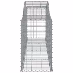 vidaXL Arched Gabion Basket Stone Basket Gabion Retaining Wall Galvanised Iron - 300 x 50 x 80/100 cm/ 4 pcs - Additional view 4