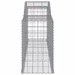 vidaXL Arched Gabion Basket Stone Basket Gabion Retaining Wall Galvanised Iron - 300 x 50 x 80/100 cm/20 pcs - Additional view 4