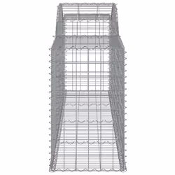 vidaXL Arched Gabion Basket Stone Basket Gabion Retaining Wall Galvanised Iron - 300 x 50 x 80/100 cm/25 pcs - Additional view 4