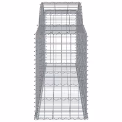 vidaXL Arched Gabion Basket Stone Basket Gabion Retaining Wall Galvanised Iron - 300 x 50 x 80/100 cm/30 pcs - Additional view 4