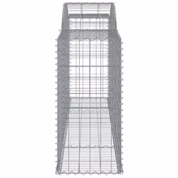 vidaXL Arched Gabion Basket Stone Basket Gabion Retaining Wall Galvanised Iron - 300 x 50 x 100/120 cm/ 8 pcs - Additional view 4