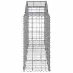 vidaXL Arched Gabion Basket Stone Basket Gabion Retaining Wall Galvanised Iron - 300 x 50 x 100/120 cm/ 10 pcs - Additional view 4