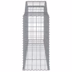 vidaXL Arched Gabion Basket Stone Basket Gabion Retaining Wall Galvanised Iron - 300 x 50 x 100/120 cm/20 pcs - Additional view 4