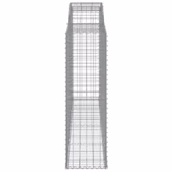 vidaXL Arched Gabion Basket Stone Basket Gabion Retaining Wall Galvanised Iron - 300 x 50 x 160/180 cm/ 10 pcs - Additional view 4