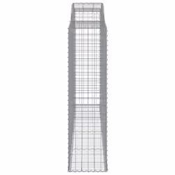 vidaXL Arched Gabion Basket Stone Basket Gabion Retaining Wall Galvanised Iron - 300 x 50 x 180/200 cm/ 2 pcs - Additional view 4