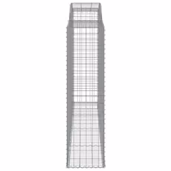vidaXL Arched Gabion Basket Stone Basket Gabion Retaining Wall Galvanised Iron - 300 x 50 x 180/200 cm/5 pcs - Additional view 4