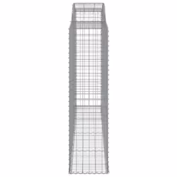 vidaXL Arched Gabion Basket Stone Basket Gabion Retaining Wall Galvanised Iron - 300 x 50 x 180/200 cm/ 12 pcs - Additional view 4