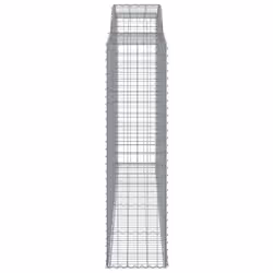 vidaXL Arched Gabion Basket Stone Basket Gabion Retaining Wall Galvanised Iron - 300 x 50 x 180/200 cm/ 15 pcs - Additional view 4