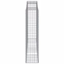 vidaXL Arched Gabion Basket Stone Basket Gabion Retaining Wall Galvanised Iron - 300 x 50 x 200/220 cm/ 12 pcs - Additional view 4