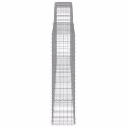 vidaXL Arched Gabion Basket Stone Basket Gabion Retaining Wall Galvanised Iron - 400 x 30 x 120/140 cm/ 10 pcs - Additional view 4