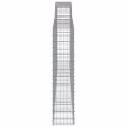 vidaXL Arched Gabion Basket Stone Basket Gabion Retaining Wall Galvanised Iron - 400 x 30 x 140/160 cm/ 2 pcs - Additional view 4