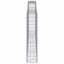 vidaXL Arched Gabion Basket Stone Basket Gabion Retaining Wall Galvanised Iron - 400 x 30 x 140/160 cm/ 3 pcs - Additional view 4