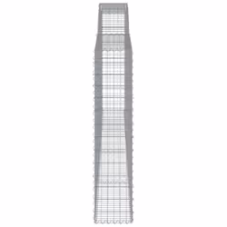 vidaXL Arched Gabion Basket Stone Basket Gabion Retaining Wall Galvanised Iron - 400 x 30 x 140/160 cm/ 5 pcs - Additional view 4