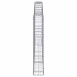 vidaXL Arched Gabion Basket Stone Basket Gabion Retaining Wall Galvanised Iron - 400 x 30 x 180/200 cm/ 3 pcs - Additional view 4