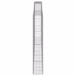 vidaXL Arched Gabion Basket Stone Basket Gabion Retaining Wall Galvanised Iron - 400 x 30 x 180/200 cm/ 4 pcs - Additional view 4