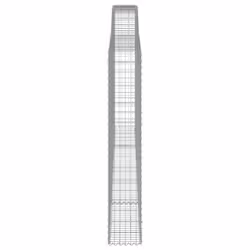 vidaXL Arched Gabion Basket Stone Basket Gabion Retaining Wall Galvanised Iron - 400 x 30 x 180/200 cm/ 8 pcs - Additional view 4